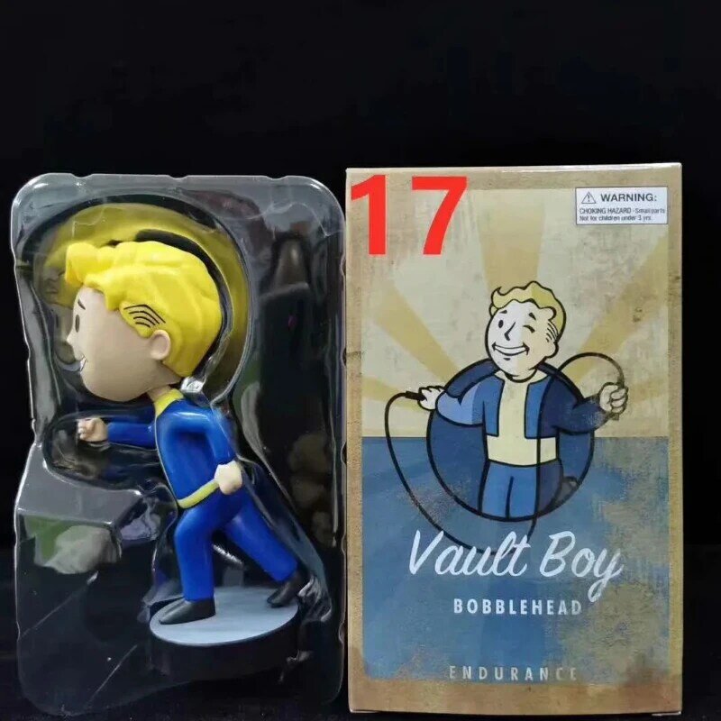 Desenhos animados Animação Boneca, Balançando a cabeça Boxed Doll, Presente de aniversário, Fallout 4 Vault Boy 3 Geração 7