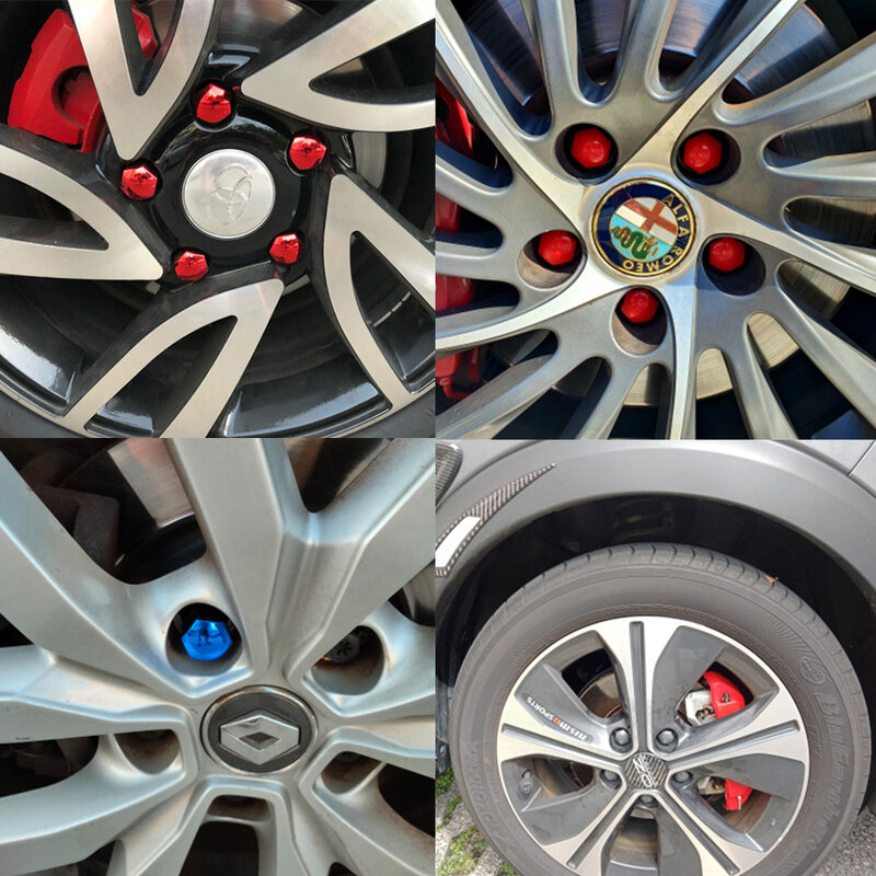 Carro Roda Nut Caps, Capas de Proteção, Anti-Rust, Auto Hub Screw Cover, Car Tire Parafuso Exterior, 17mm, 19mm, 21mm, 20pcs