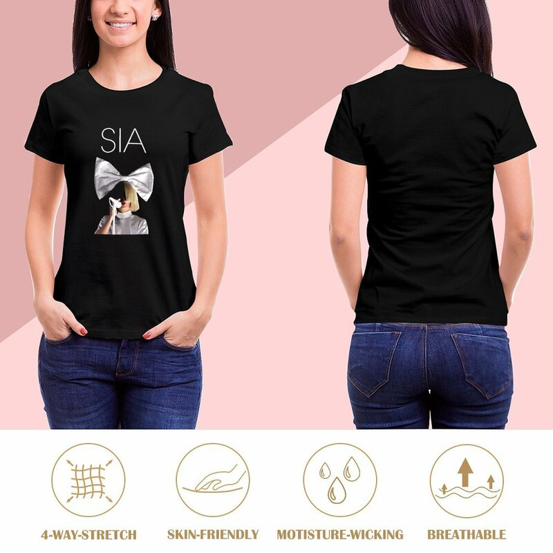 Sia Furler t-shirt tees graphics top abbigliamento donna