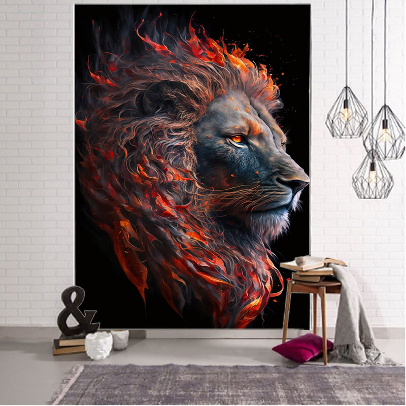 Dream Lion prateria re leone sfondo decorazione arazzo casa sfondo decorazione arazzo