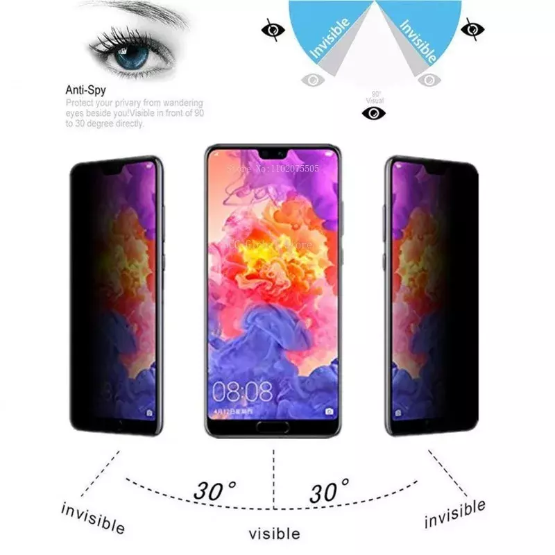 3Pieces Privacy Screen Protector Tempered Glass For Samsung A34 A54 5G A53 A52S A13 A33 A14 A12 A32 A50 A51 Protective Glass