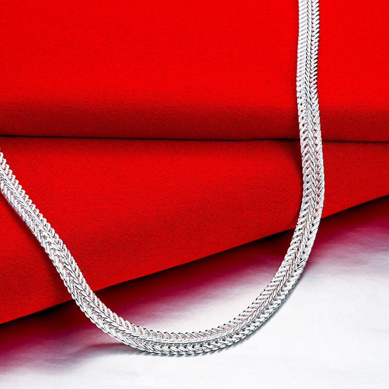 JewelryTop-collar de plata de ley 925 con forma de serpiente para hombre y mujer, joyería fina de diseño, regalo de compromiso de boda, 50-60cm