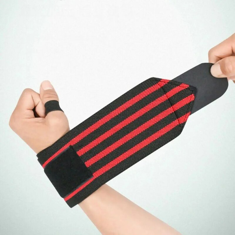 1 para podnoszeniu ciężarów opaski na rękę trening gimnastyczny paski klamrowe opaski na nadgarstek z bandaż sportowy trójboju siłowego