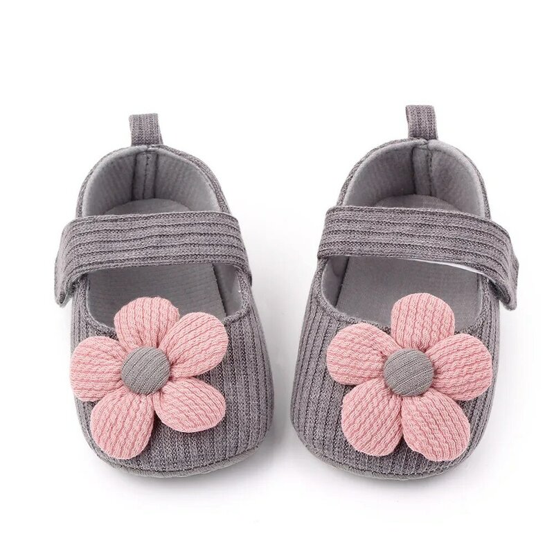 Детская обувь Весна-Осень Цветочная мягкая подошва Нескользящая обувь для первых шагов детская обувь для 0-6-12 месяцев обувь для девочек