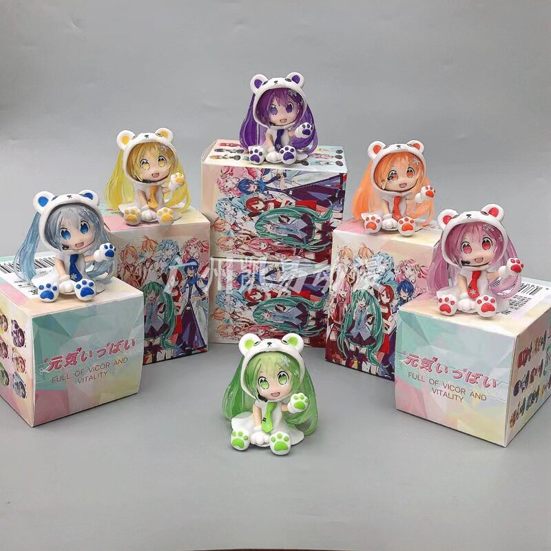 하츠네 미라이 행운의 선물 상자 미쿠 미스터리 박스, 애니메이션 피규어 게임 액션 피규어 블라인드 박스, 행운의 모델 인형, 행운의 모델 장난감
