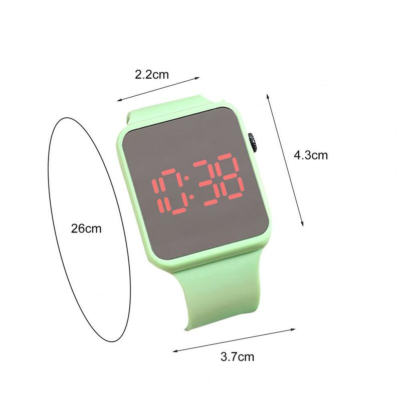 Reloj cuadrado LED resistente al desgaste para niños, reloj de pulsera de moda para niños