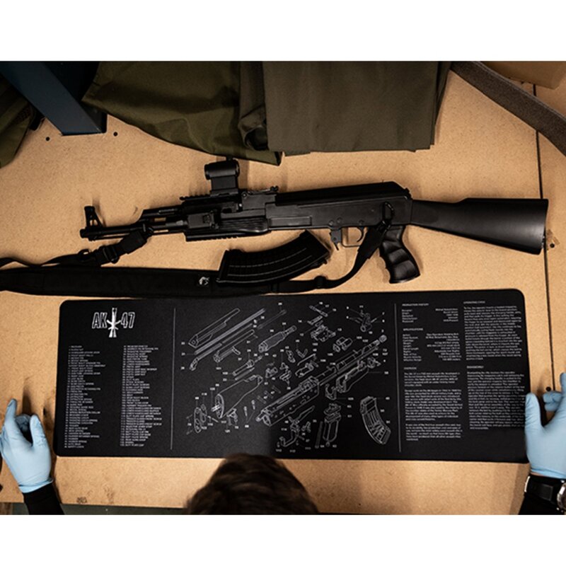 Резиновый коврик для мыши AR15 AK47 для чистки пистолета, коврик для мыши для пистолета GEN5 Glock 17 19 1911 Beretta 92 P320 CZ 75 CZ SHADOW 2 HK USP аксессуары
