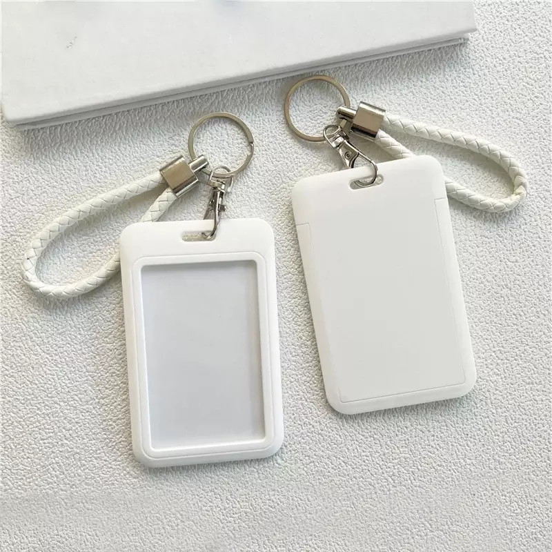 Plastic Simple ID Business Card Holder Bags Credit Bank ID Holders Badge Child Student Candy Colors Bus Card Cover Case