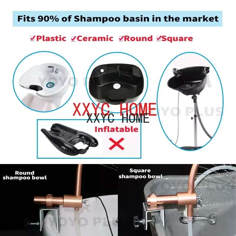 Head Spa portatile Water Therapy Water Outlet Frame cascata regolabile si adatta alla maggior parte del letto della ciotola dello Shampoo per l'attrezzatura da massaggio