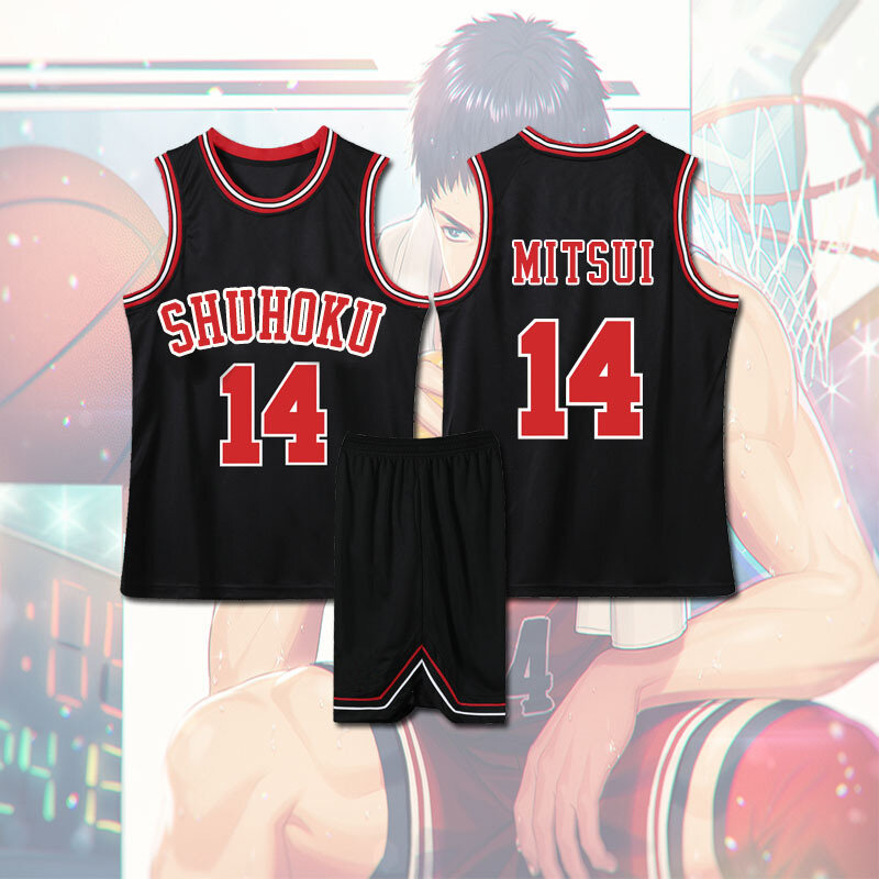 Anime Sakuragi Hanamichi Cosplay Slam Dunk Jersey Shohoku School Basketbal Team Uniform Sportkleding Kaede Rukawa Cosplay Kostuum