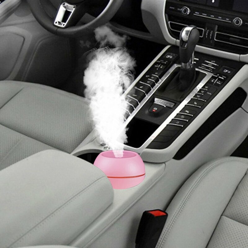 Minihumidificador de aire USB para coche, difusor de aceite esencial, purificador de Aroma, fabricante de niebla de aniones con luz romántica, electrodoméstico, 220ML