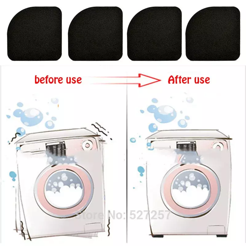 Venda quente suporte para uma máquina de lavar roupa almofadas de choque anti-vibração almofada máquina de lavar roupa antiderrapante esteiras geladeira multifuncional