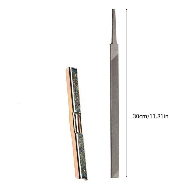12-дюймовый инструмент для измерения глубины цепной пилы с плоским напильником, набор методов заточки цепной пилы для обычной