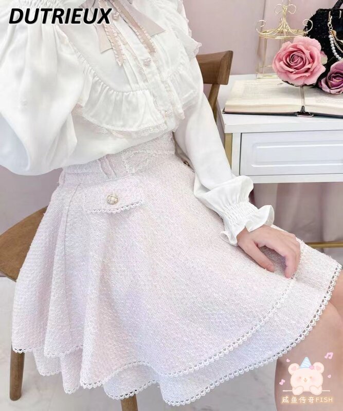 Женская юбка Rojita, новинка весны 2024, Милая Короткая юбка из серии «Шахта» с поперечным поясом, Женская Студенческая плиссированная юбка