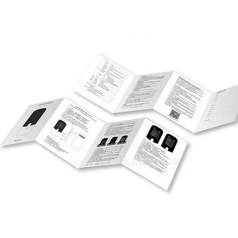 Folheto dobrado para publicidade User Manual Booklet Manufacturing, cor impressa, preço barato, produto personalizado