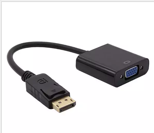 Kabel adaptor konverter Port pria ke VGA, DP ke VGA, kabel adaptor 1080P untuk TV Laptop, proyektor komputer