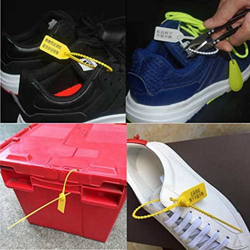 100 Plastic Tamper Seals, Numbered Zip Ties Tags,Disposable Self Locking Signage For Fire Extinguisher,Shipping,250Mm