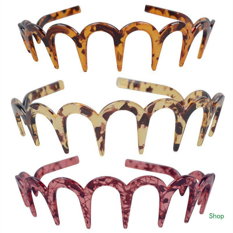 Dropship Sharks Tooth Hair Comb Stable Brown Acrylic Headband Hair Jewelry
