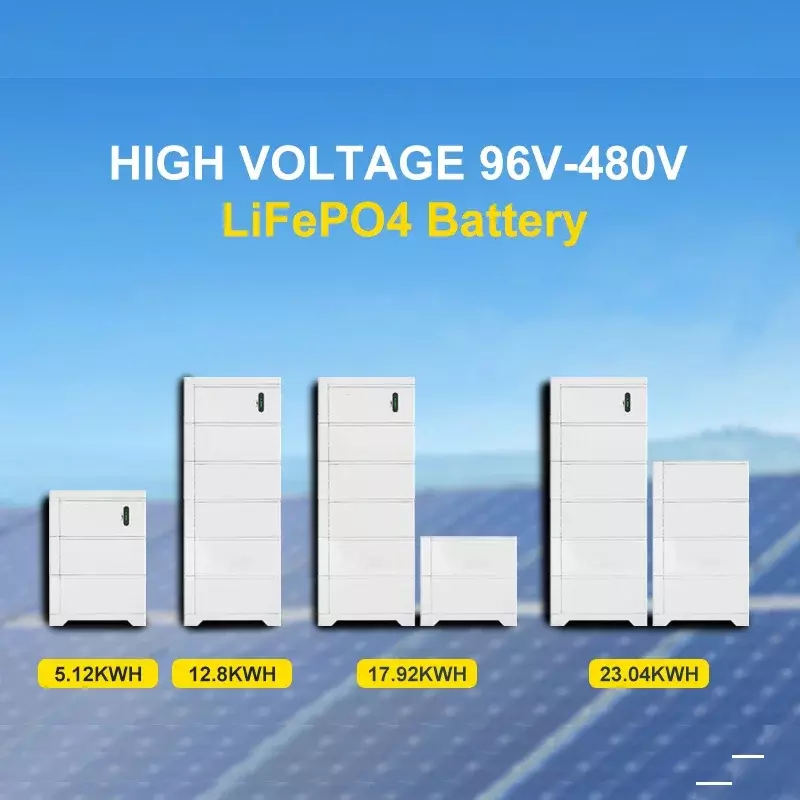 Bloco da bateria do lítio para o sistema do armazenamento de energia, pilha LiFePO4, 48V, 51.2V, 100Ah, 200Ah, 280Ah, 5kWh, 10kWh, 20kWh, 4.8kWh