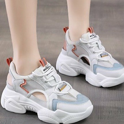 รองเท้าแตะผู้หญิงใหม่เกาหลีปิด Tou รองเท้าแตะผู้หญิงพื้นรองเท้าหนารองเท้าระบายอากาศ Comfort ลูกไม้ขึ้นรองเท้าผ้าใบผู้หญิง zapatos Para mujer