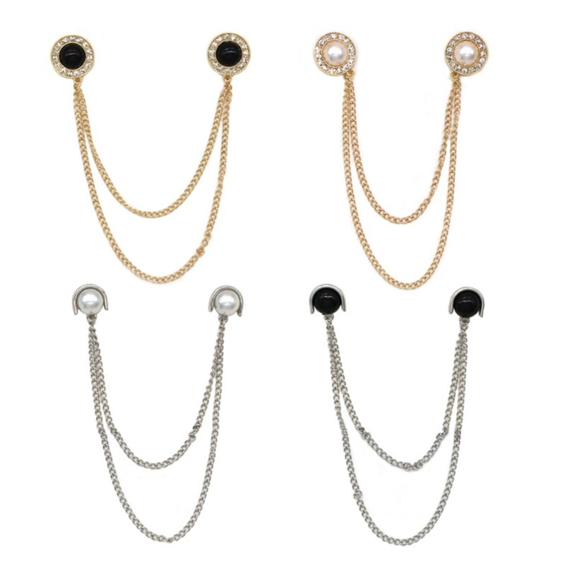 Y166 épinglette Vintage avec scintillants épingles réglables bijoux broche française épingles collier élégant