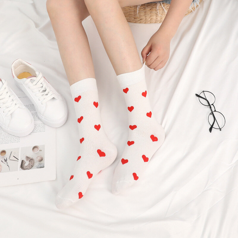 5 Pairs Lot Pack Vrouwen Sokken Nieuwe Aankomst Koe Patroon Koreaanse Stijl Cartoon Zoete Mode Tij Sokken Gelukkig Grappig Katoen sokken