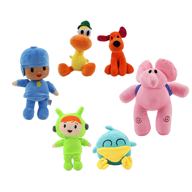Pocoyo-Jouets en peluche doux Anime pour enfants, jouets en peluche pour filles, beaux cadeaux pour adultes, oiseau, canard, éléphant, Kawaii