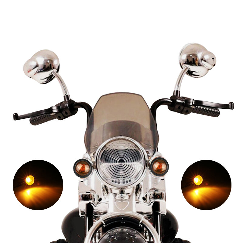 1 пара, указатели поворота для мотоцикла, цвет черный