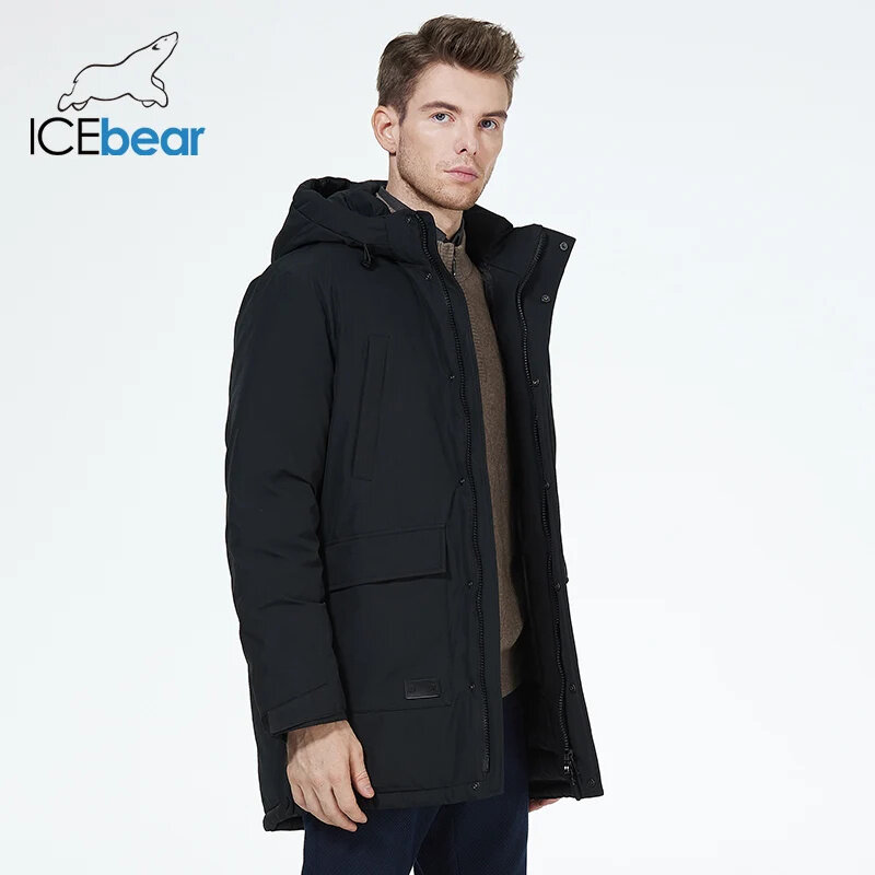 ICEbear 2023 new mens parka jacket windproof warm outerwear Thicken puffer coat for winter MWD3239I