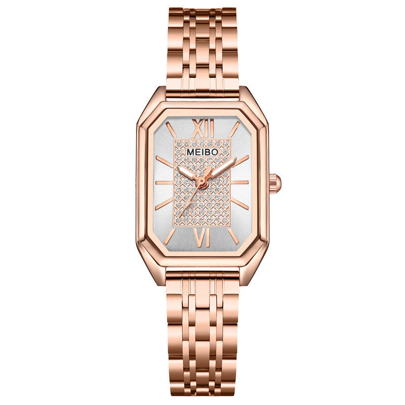 女性のための長方形のクォーツ時計,有名な高級ブランド,ステンレス鋼のアクセサリー