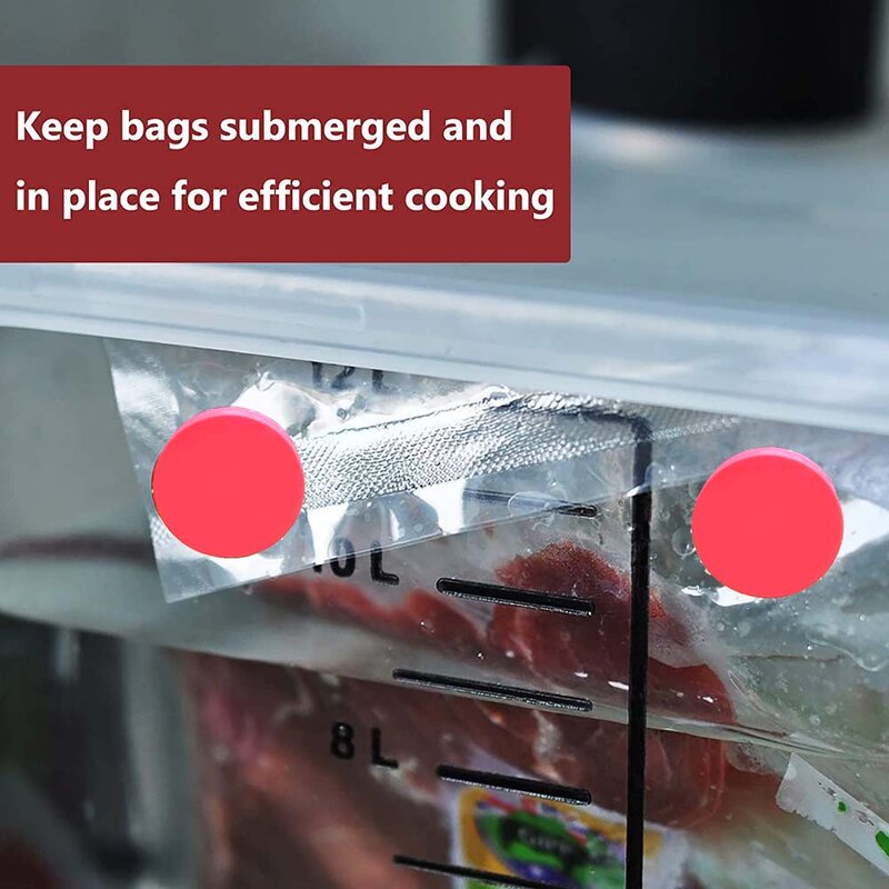 5/10pcs Sous Vide Magnets Weight  Accessories Food Grade Silicone Submerged 304 Stainless Steel Inside Reduce Food Risk Keep