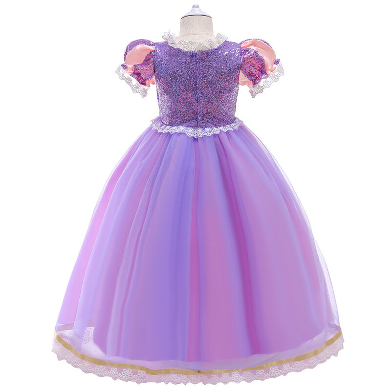 Детское платье принцессы для косплея для девочек, костюмы с длинным рукавом на Хэллоуин, платья на карнавал, Рождество, вечеринку, детская одежда