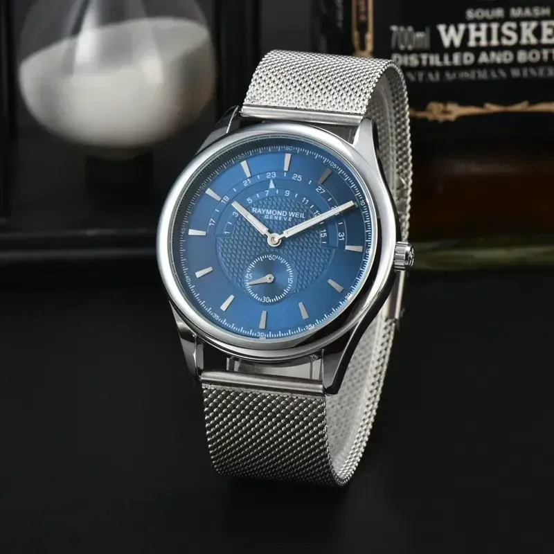 Zegarki typu Raymond Weil dla męskiego sportowego zegarka z datą luksusowa tarcza zegarek biznesowy kwarcowy męskie zegary AAA