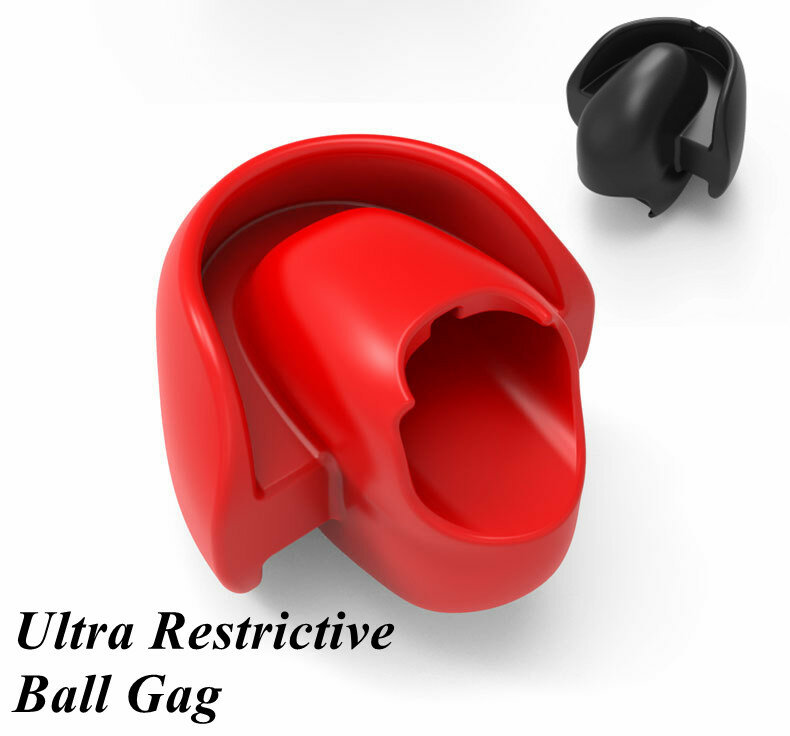 Ultra Restritiva Ball Gag para Cavidade Oral, Língua, Usada Sob Uma Máscara, Jogos Adultos, Virtude Fixa, Casal