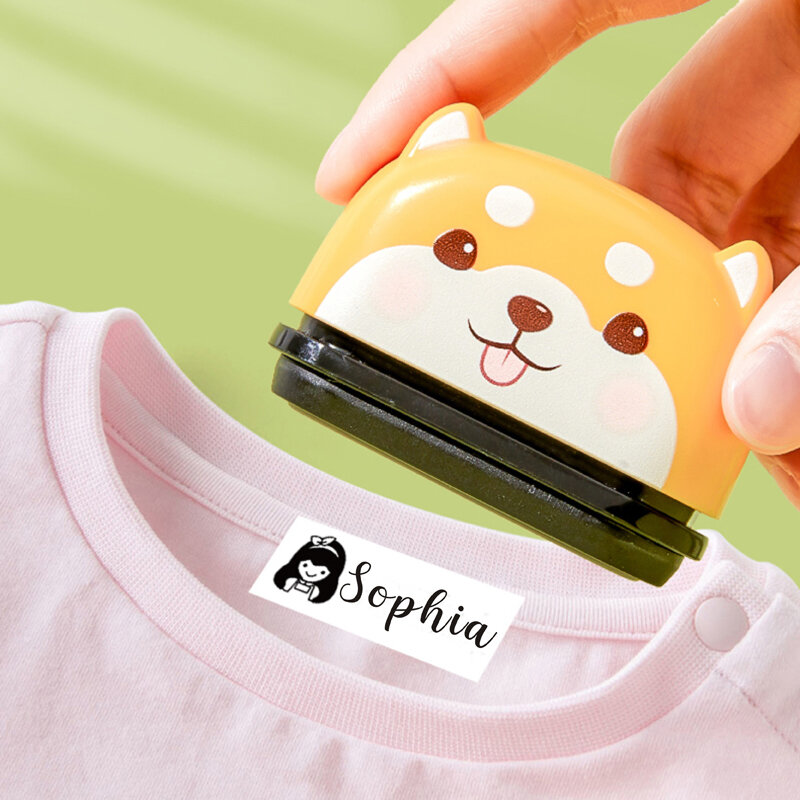 Sello de nombre personalizado para niños, etiqueta adhesiva impermeable, ropa de jardín de infantes, regalo