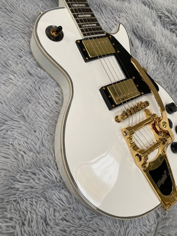 Wysokiej jakości gitara elektryczna, wysokiej klasy LP, wkładka do powłoki, złote akcesoria, wbudowana korba, system vibrato, darmowa wysyłka