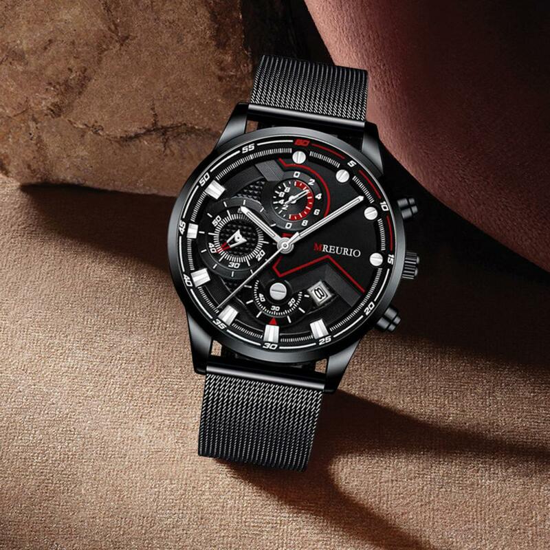 Heren Quartz Horloge Mode Casual Sport Multifunctionele Chronograaf Hot Selling Heren Niet-Mechanische Quartz Polshorloge