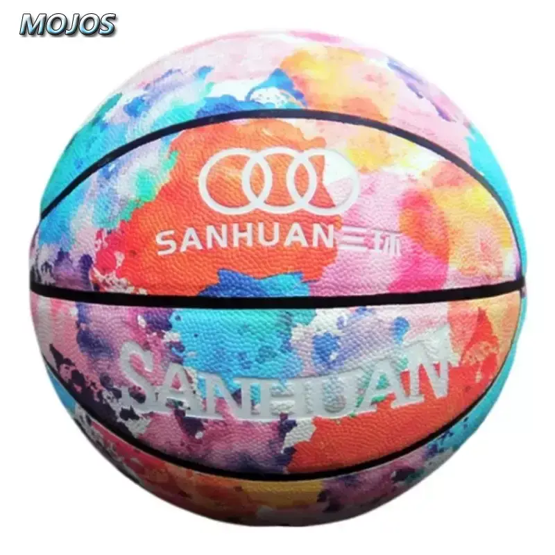 Basketball Moisture Absorption Sweat Absorption Color PU Outdoor Indoor Balls Women Youth Man Match Training Basketalls