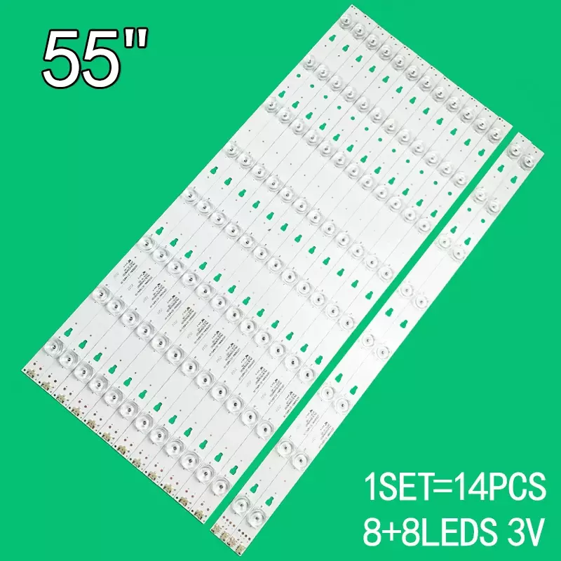 14PCS for Haier's 55 inch LED Strip LED 55D8A-ZC14DFG-01 LED 55D8B-ZC14DFG-01 30355008220/21 For LS55AL88A72 LS55AL88A71 U55X31J