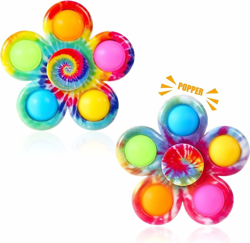 Простой фиджет-Спиннер Tie Dye, игрушки для пальцев, пузырьковый ручной Спиннер для СДВГ, тревожность, снятие стресса, сенсорные подарки для детей
