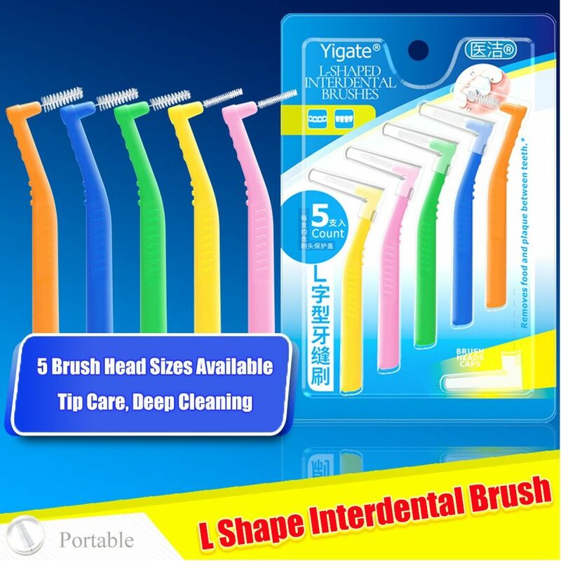 10 pz ortodonzia bretelle spazzolino interdentale nuova forma L staffe dentali stuzzicadenti pulito tra i denti Mini spazzolino da denti