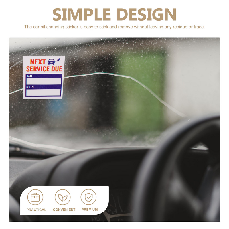Olie Veranderende Service Sticker Applique Statische Elektriciteit Lijm Veranderen Label Stickers Koperplaat Auto Next