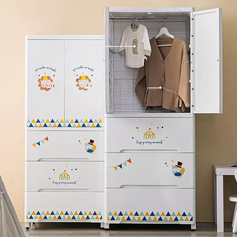 ออแกไนเซอร์จัดเก็บตู้เสื้อผ้าเด็กแบบพกพาตู้เสื้อผ้าตู้เฟอร์นิเจอร์ของเด็ก szafa na ubrania MR50CW