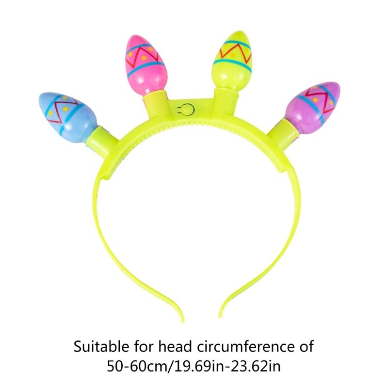 Y166 Festival Headband Feliz Páscoa Colorido Hairhoop Adulto Crianças Festa Cocar