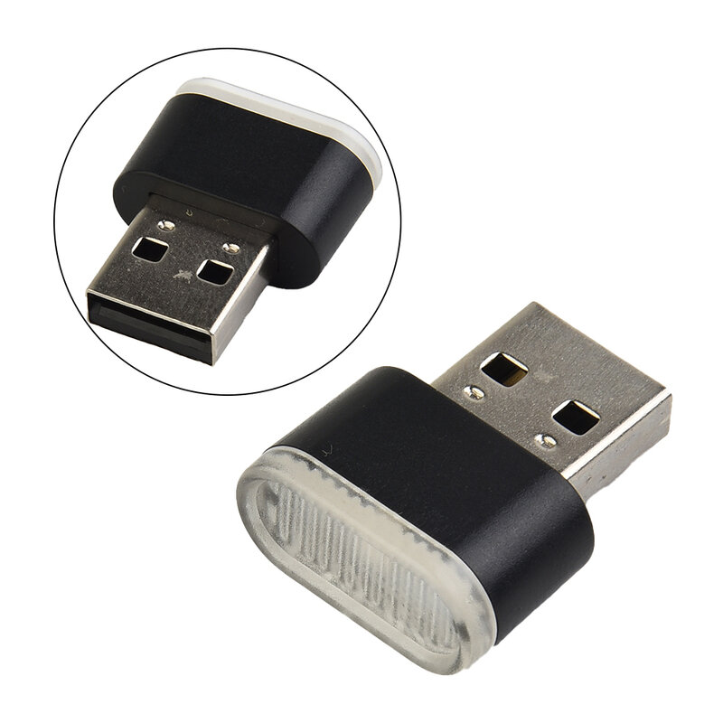 Mini lumière ambiante LED USB portable pour voiture, lampes décoratives pour environnement intérieur, PC, ordinateur, Plug Play, escales