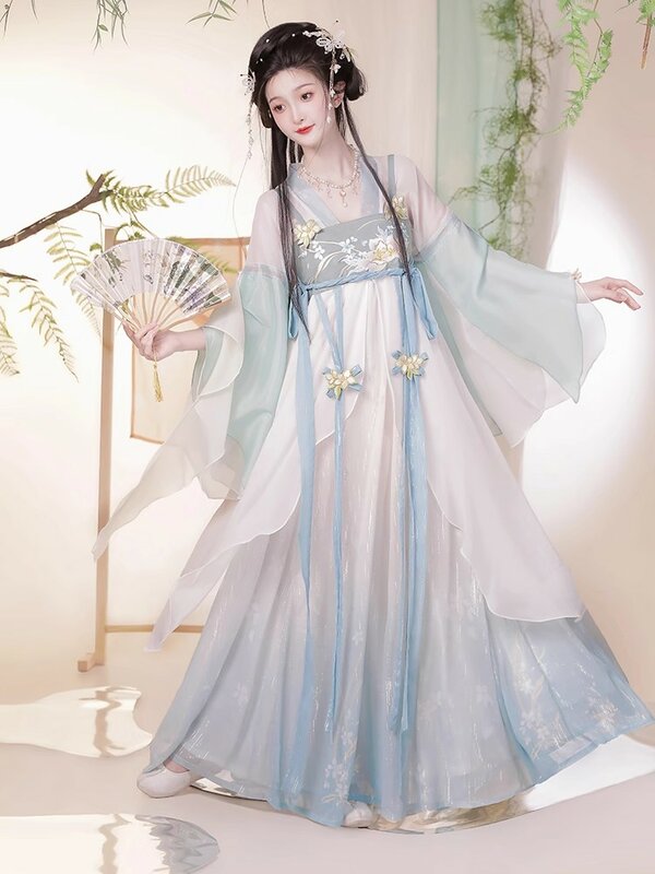 Falda Hanfu Ru Original para mujer, pecho Qi, elementos Han, Super Fairy Daily Tang System, primavera y verano