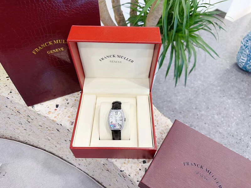 FRANCK MULLER damskie zegarki kwarcowe w kształcie Tonneau klasyczne diamentowe zegarki wodoodporne luksusowa marka odzieżowa zegarki damskie.