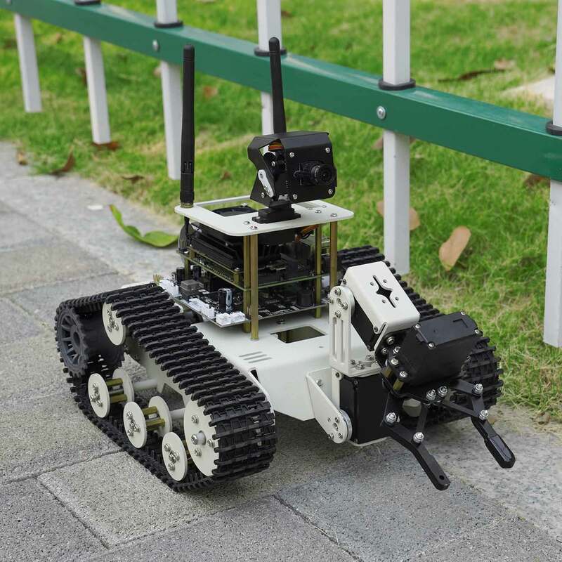 Yahboom Transbot SE ROS Robot AI Vision Tank Car con 2DOF Camera PTZ può simulazione mobile per Jetson NANO B01 e Raspberry Pi