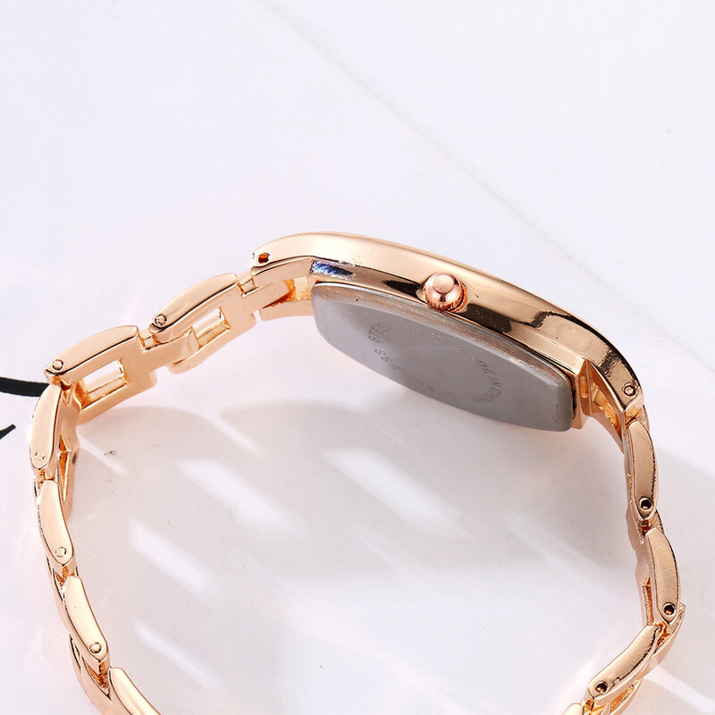 Montre simple à bracelet fin en acier inoxydable pour femme, quartz, élégant, diamant, femme