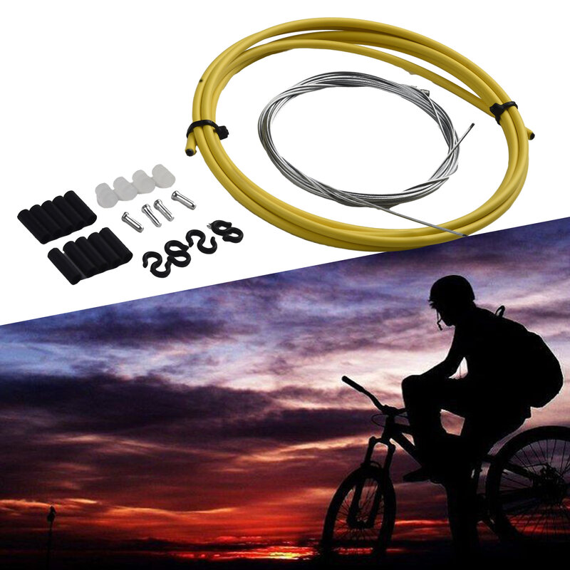 Upgrade Your Bike with Our Bicycle Derailleur Shift Lever Cable Replacement Kit 2 Meters of Metal and Rubber Material!